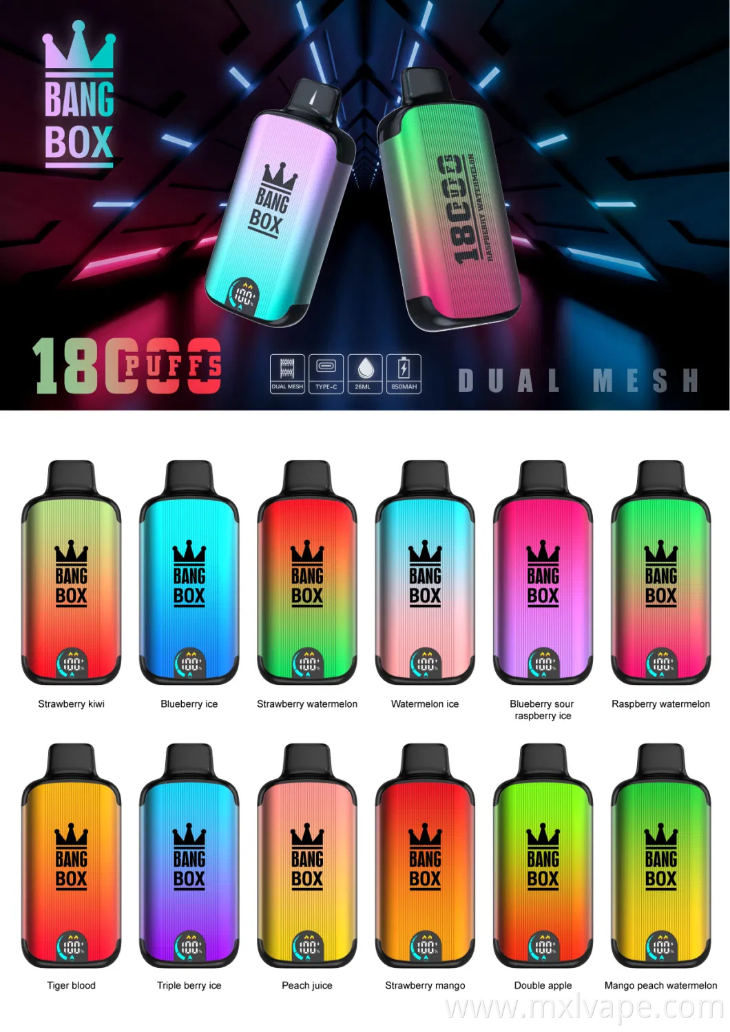 Europe Most Popular Disposable E Cigarette Cheap Price Bang Box 18000/18K Puff